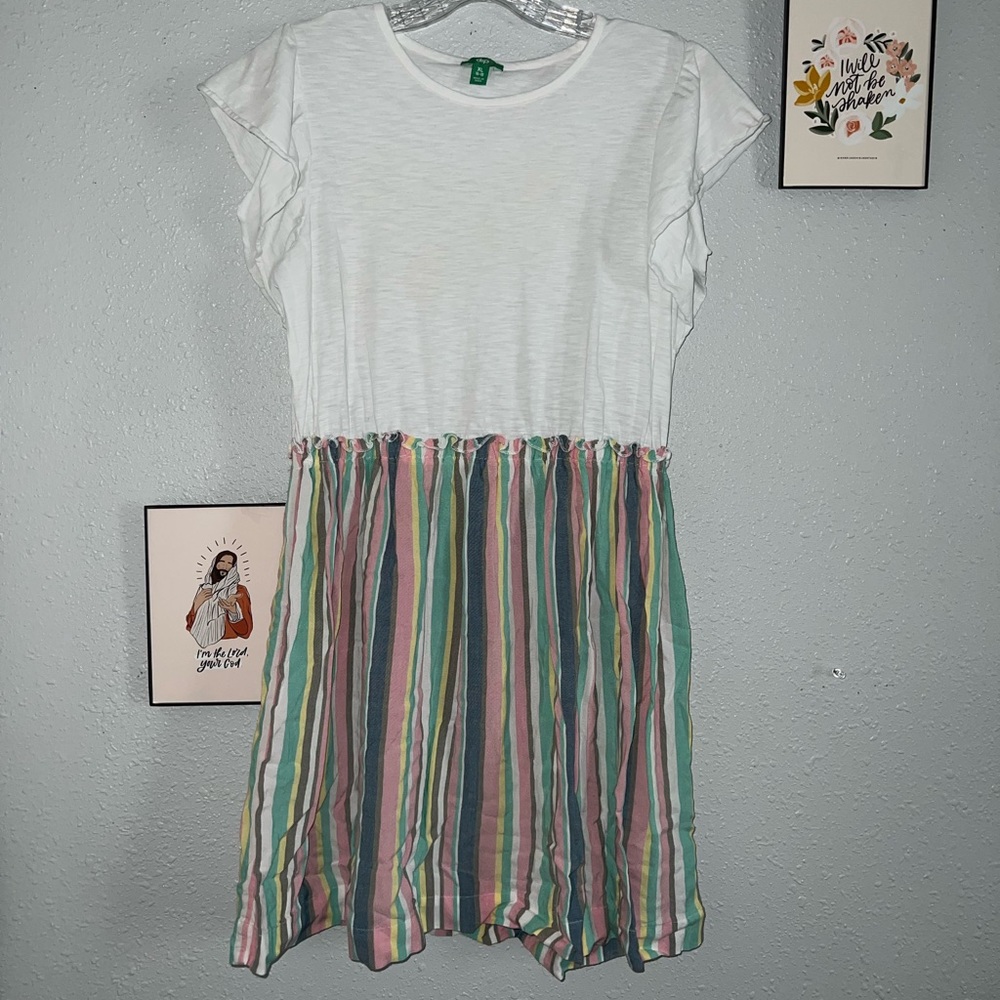 White and Colorful Dress